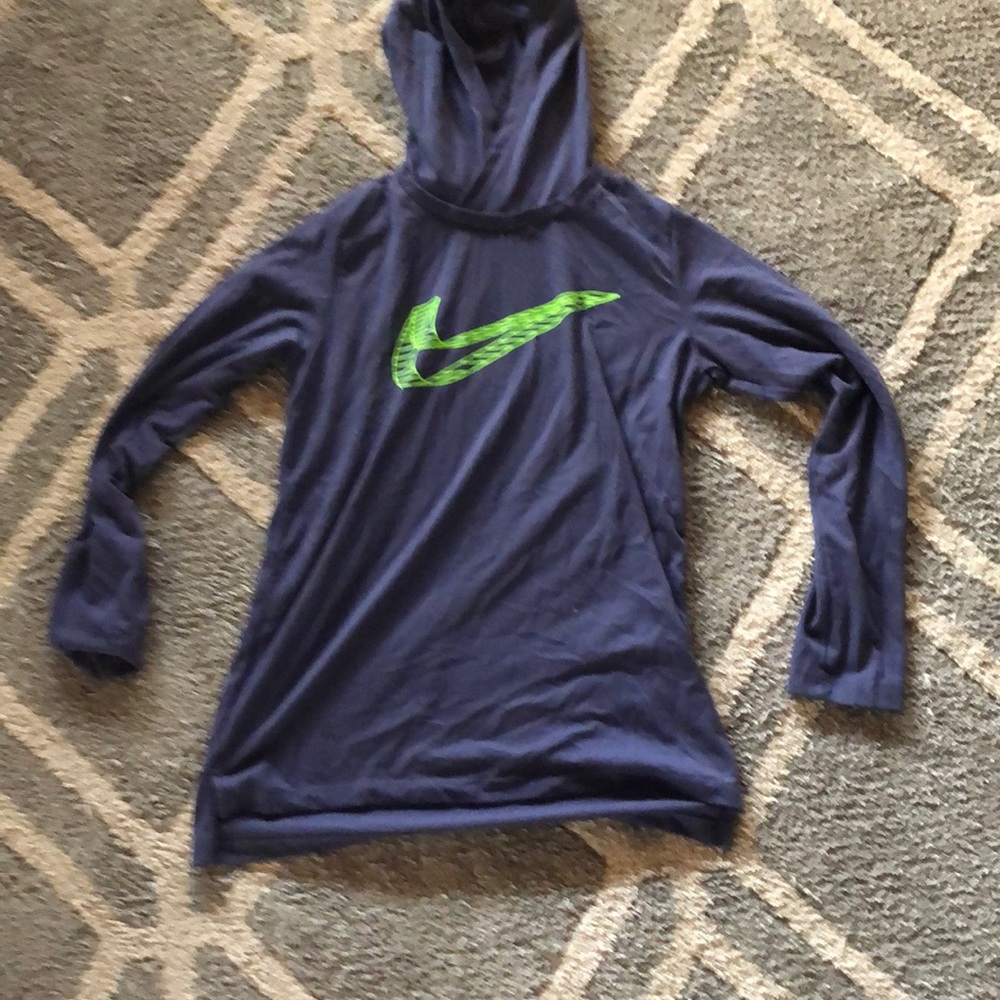 Nike thin long sleeve with hood.